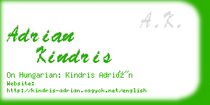 adrian kindris business card